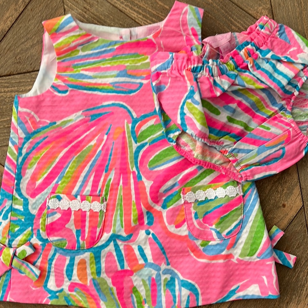 Lily Pulitzer baby girl dress with bloomers. NWT